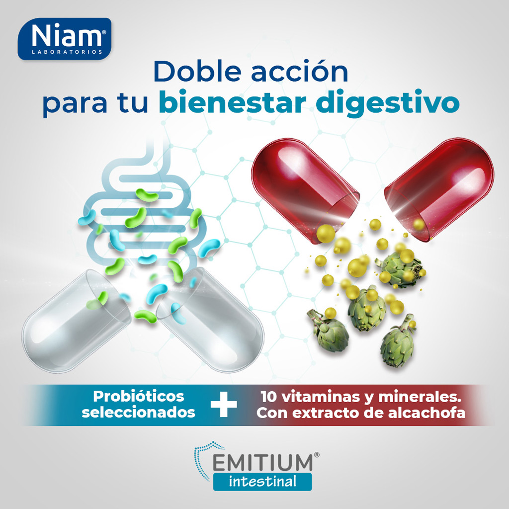 EMITIUM Intestinal, doble acción para tu bienestar digestivo