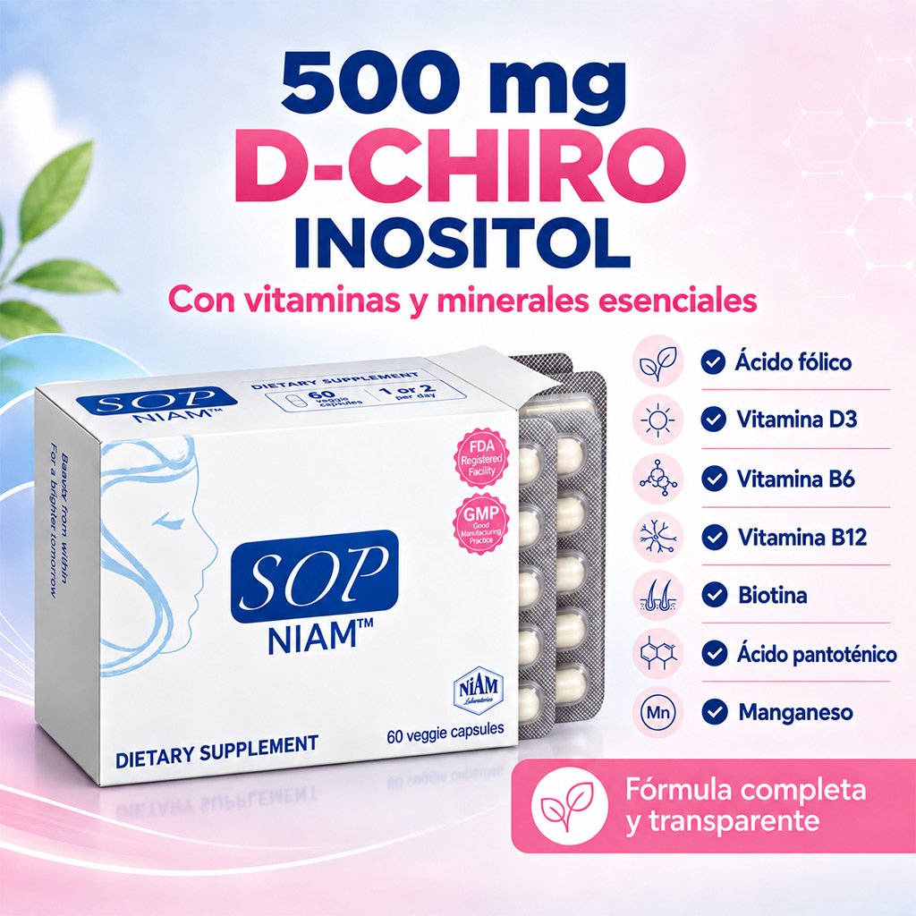 Suplemento con D-Chiro Inositol para la regulación hormonal
