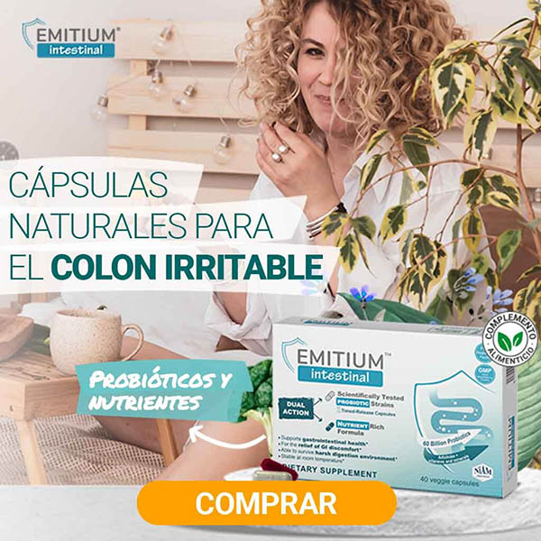 EMITIUM Intestinal, cápsulas naturales para el colon irritable