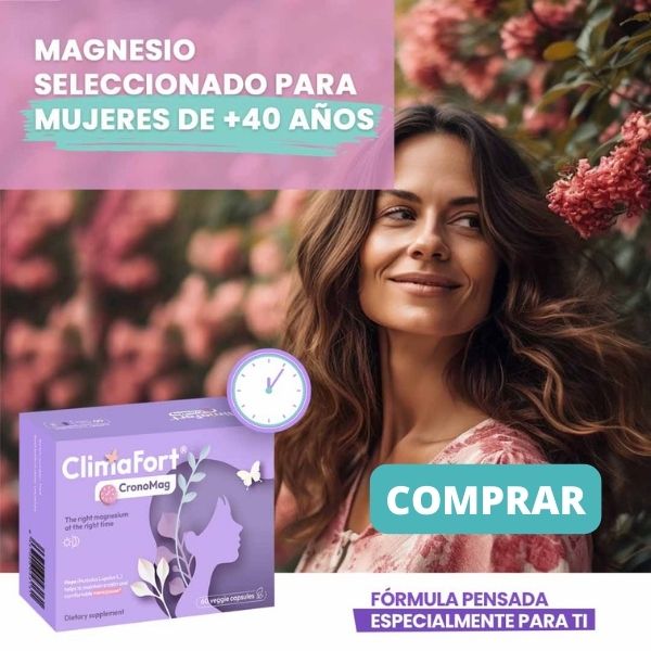 Banner CronoMag magnesio para mujeres de 40 años