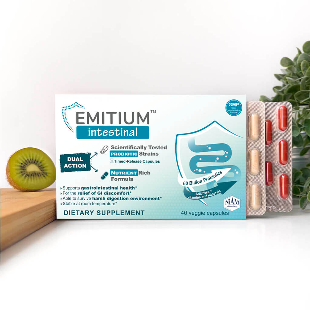 EMITIUM Intestinal, ayuda con los síntomas del Síndrome de Intestino Irritable