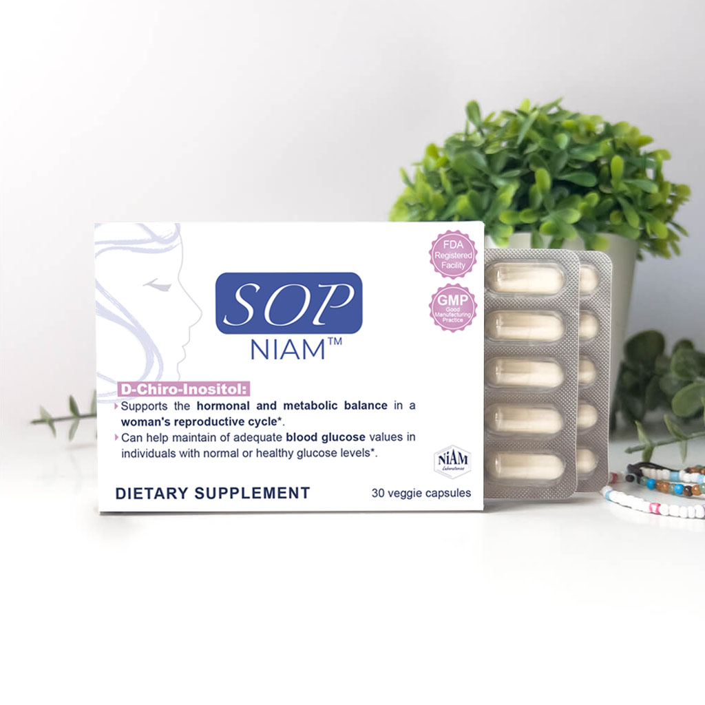 SOP NIAM, complemento alimenticio que ayuda a regular los niveles hormonales