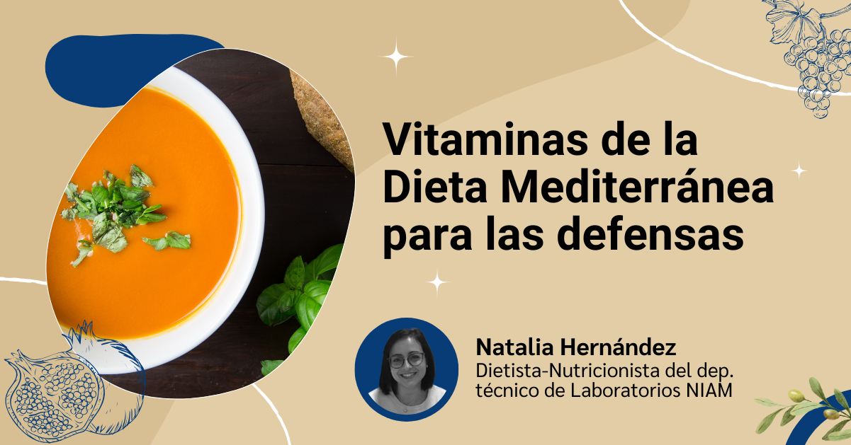 Cabecera del artículo sobre las vitaminas de la Dieta Mediterránea para el sistema inmune