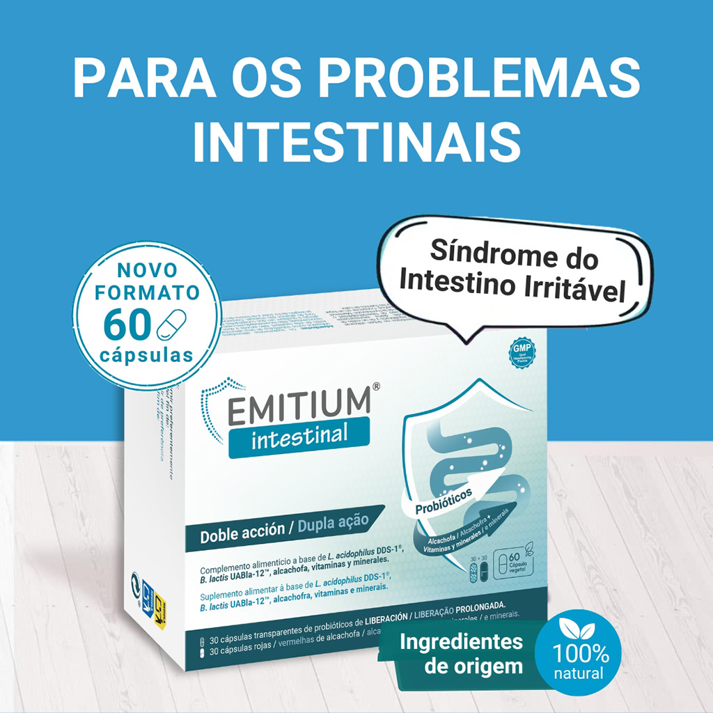 EMITIUM Intestinal - suplemento alimentar para a saúde digestiva
