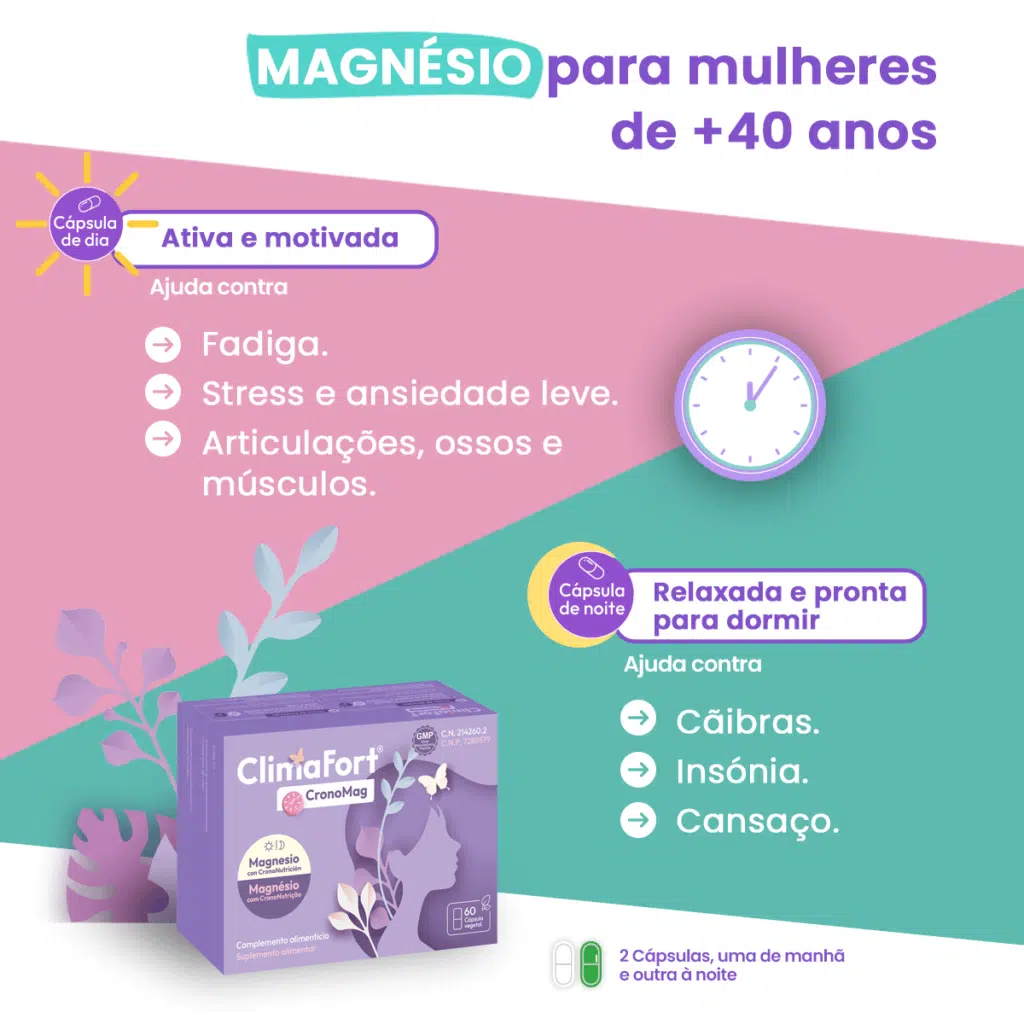 ClimaFort Cronomag, Magnésio para mulheres de +40 anos