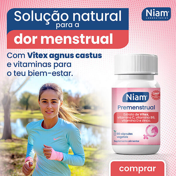 Banner NIAM Premenstrual solução natural para a dor menstrual