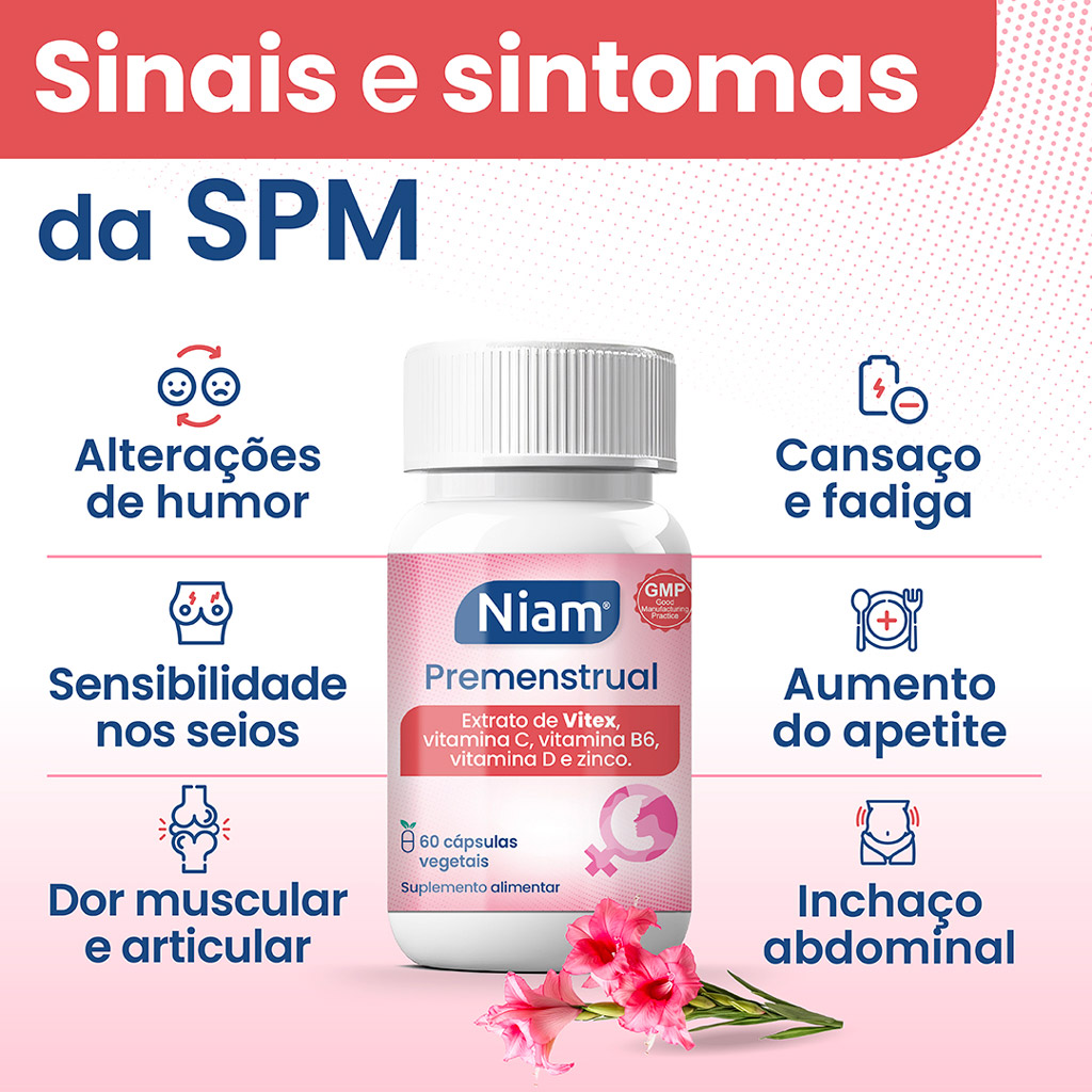 Alívio dos sintomas mais frequentes da Síndrome Pré-menstrual