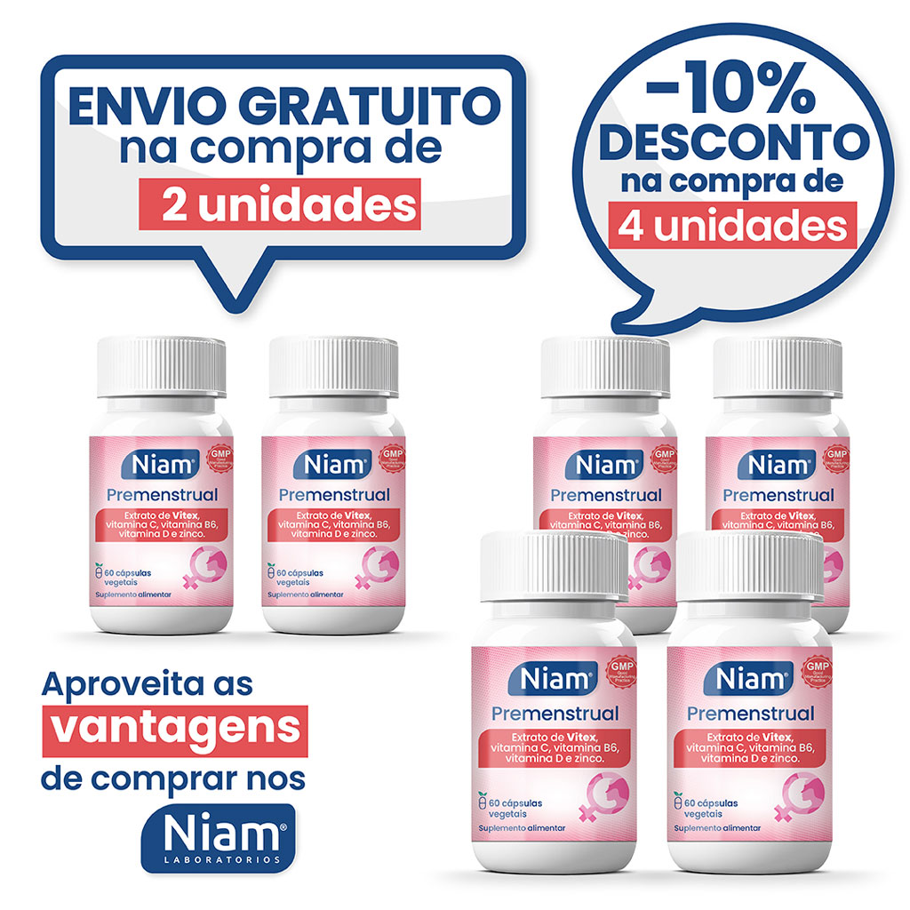 Suplemento alimentar para os sintomas da menstruação