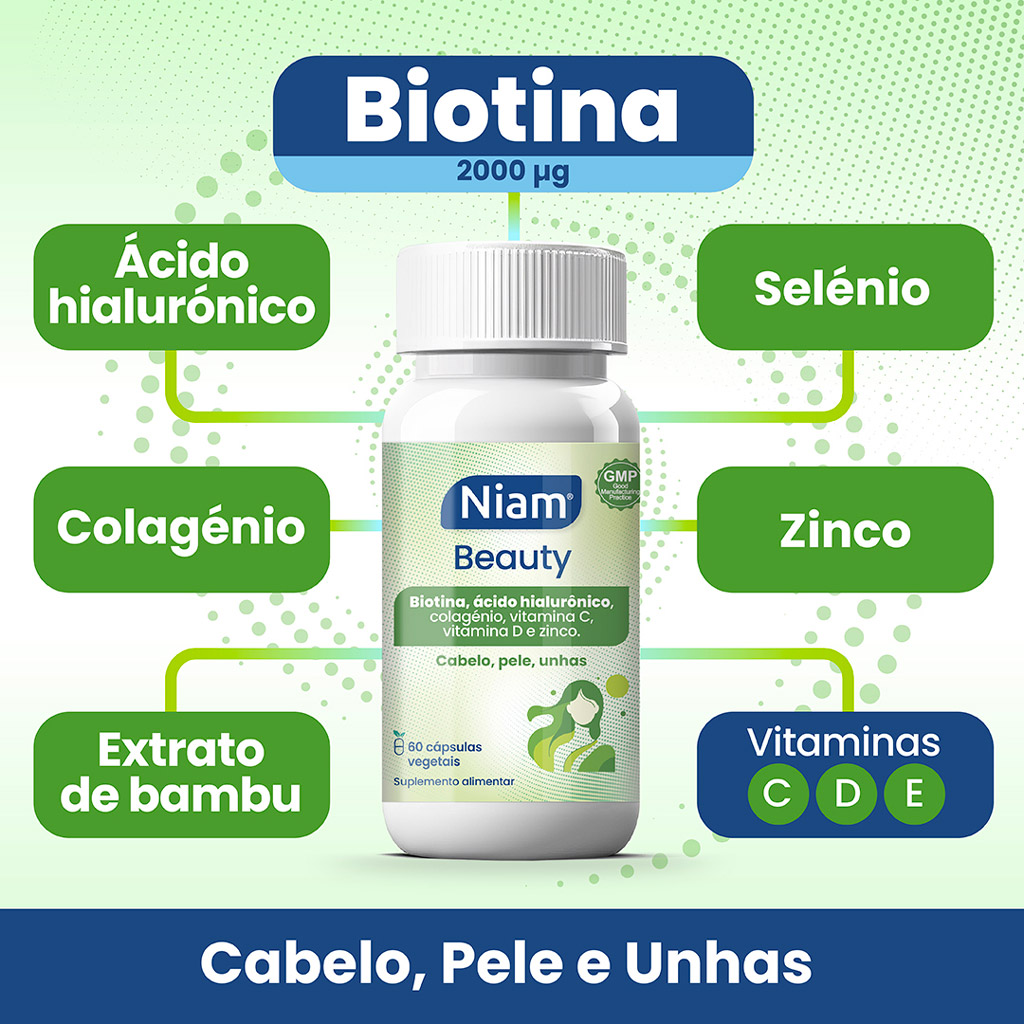 Biotina para o cabelo, pele e unhas