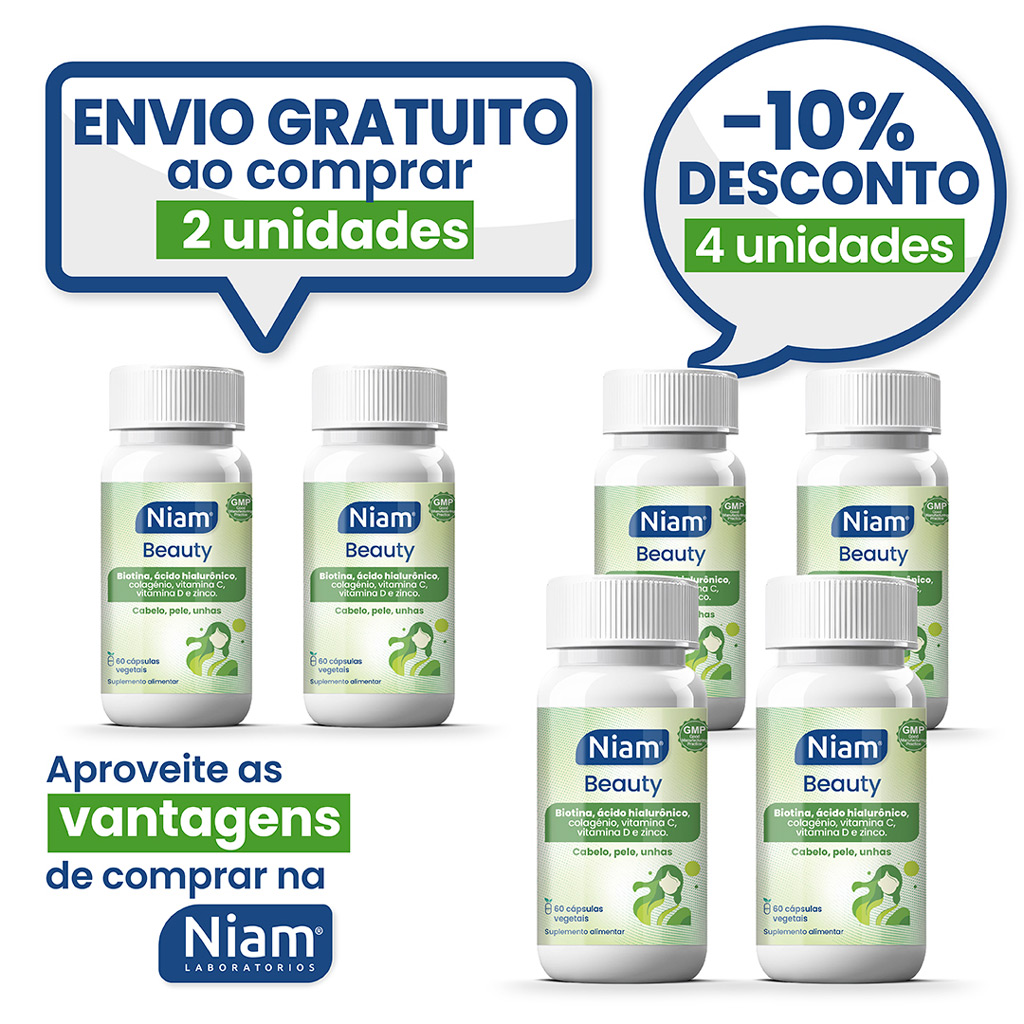 Niam Beauty, pastillas naturais para o cabelo, pele e unhas