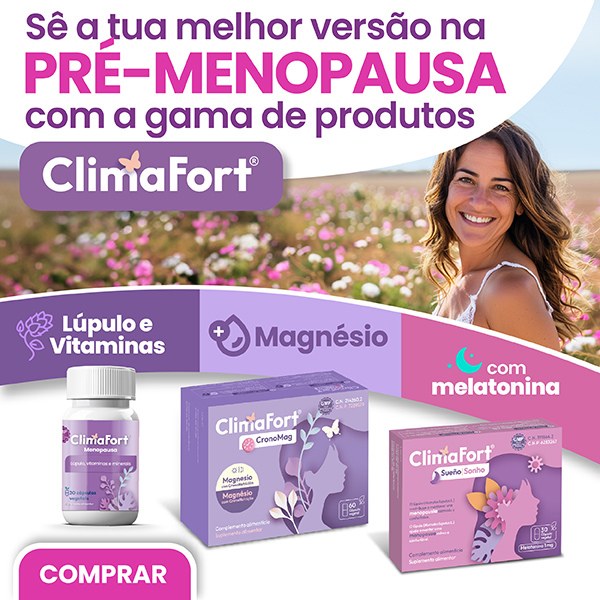 Banner gama de produtos para a pré-menopausa ClimaFort