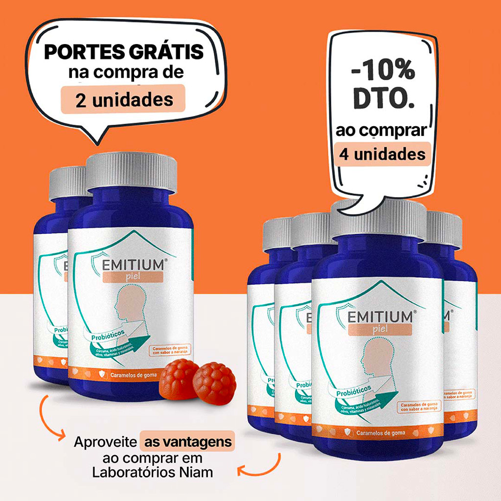 EMITIUM Pele, com curcuma e ácido hialurónico