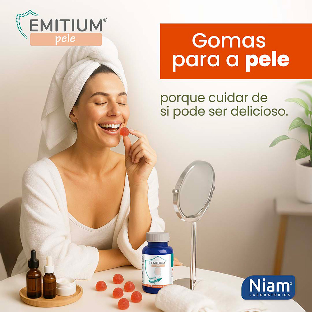 EMITIUM Pele, gomas sabor laranja para a pele