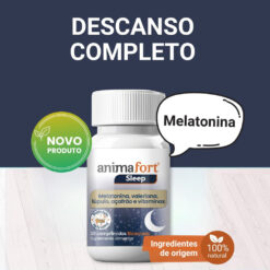 AnimaFort Sleep, suplemento alimentar com melatonina, valeriana, lúpulo e açafrão