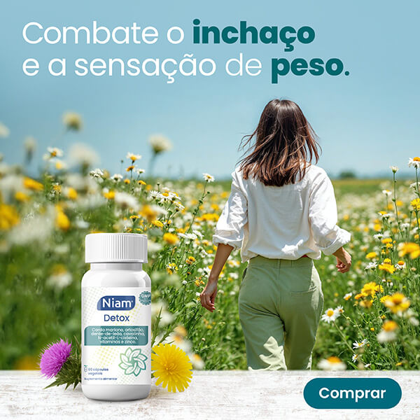 Banner Niam Detox combate o inchaço