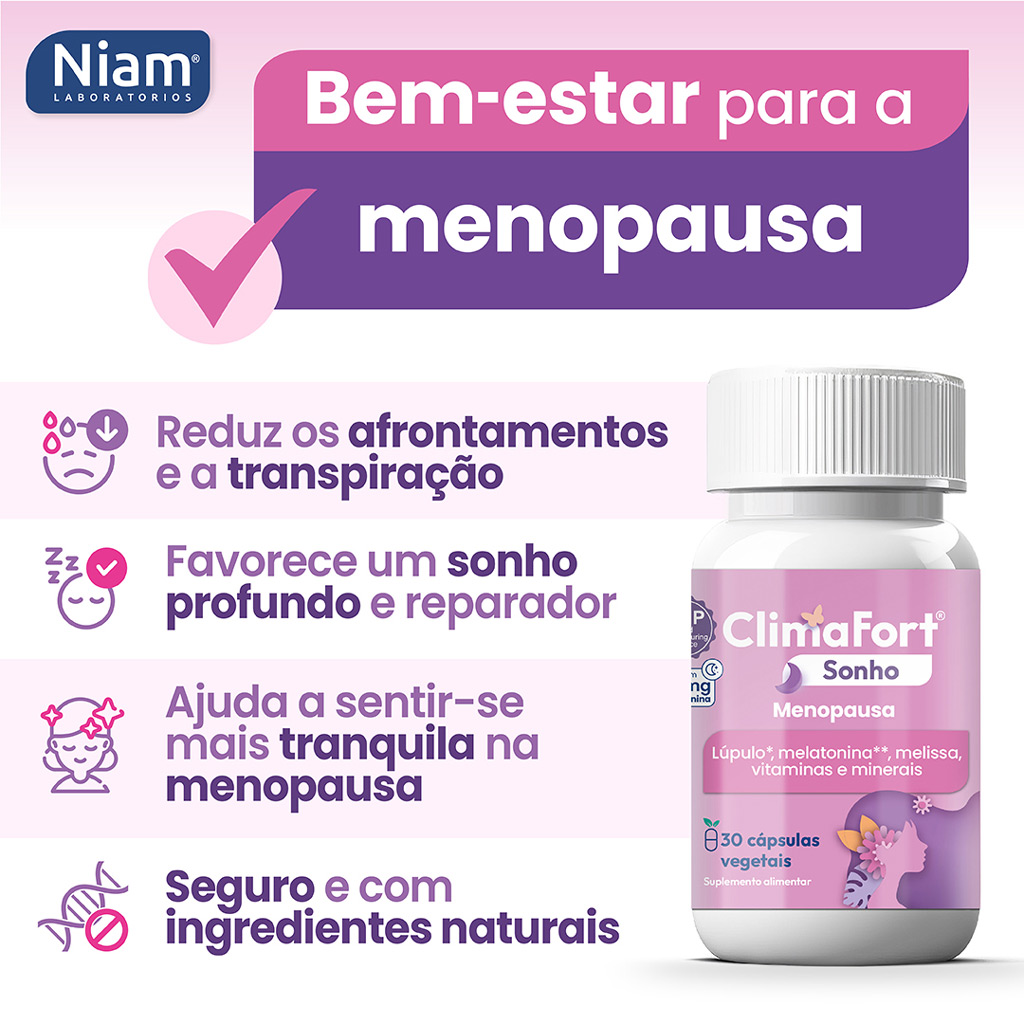 Suplemento alimentar que reduz os afrontamentos na menopausa