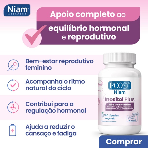 Banner PCOS Inositol equilíbrio hormonal e reprodutivo