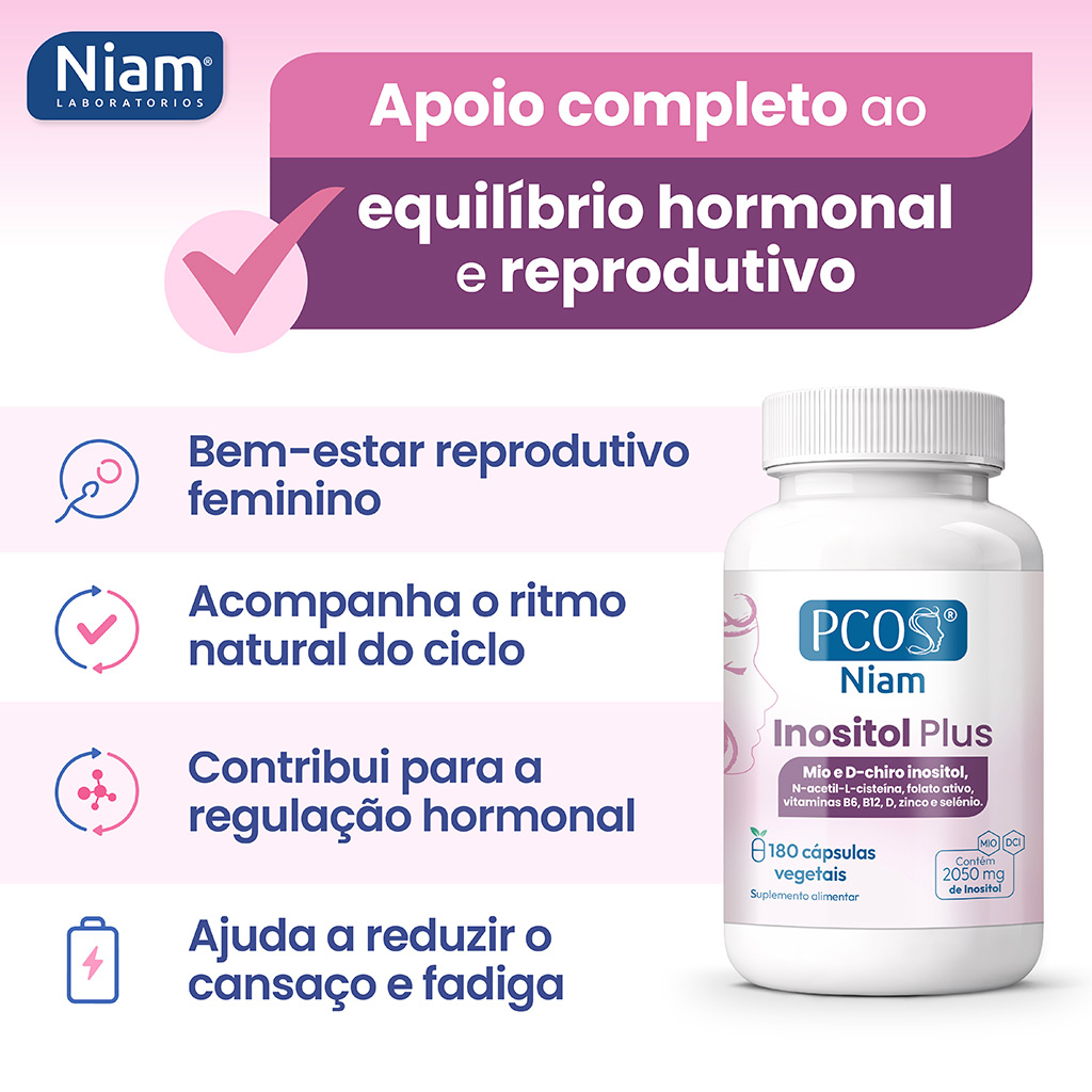 PCOS Inositol Plus - cápsulas para o equilíbrio reprodutivo