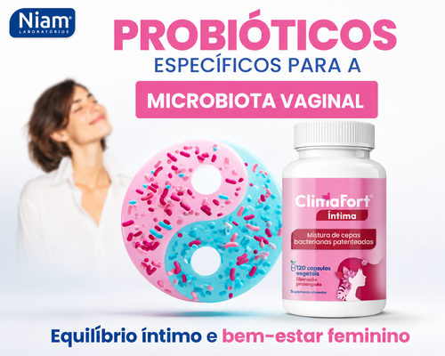 ClimaFort Íntima, probióticos específicos para a microbiota vaginal