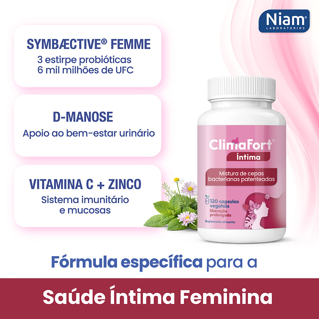 ClimaFort Íntima, fórmula específica para a saúde íntima feminina ClimaFort Íntima, fórmula específica para a saúde íntima feminina