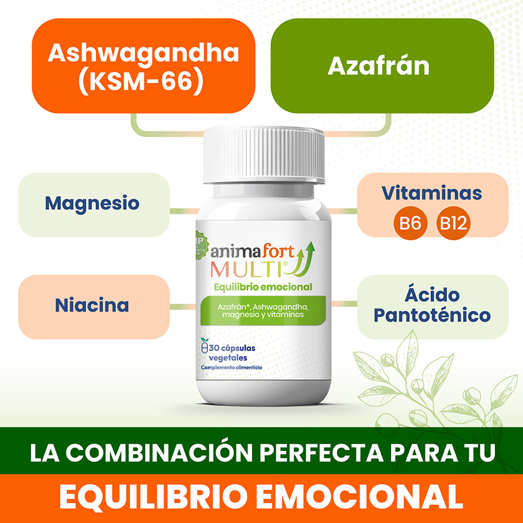 Equilibrio emocional. Con Azafran y Ashwagandha