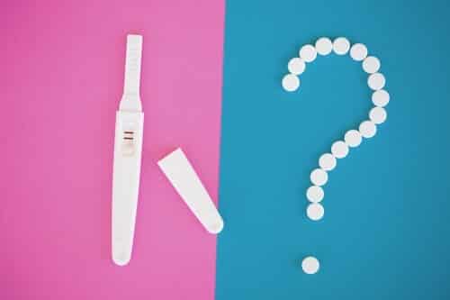 Test de embarazo y pregunta