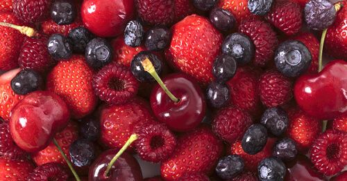 Imagen de frutos rojos, muy recomendables para mejorar el estado de ánimo