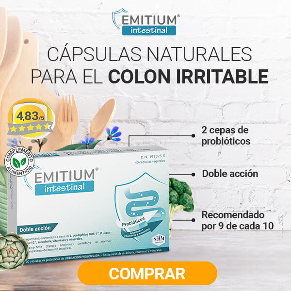 Banner Emitium Intestinal con resumen de los beneficios para el colon irritable