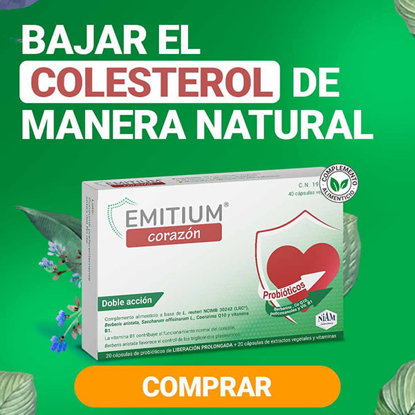 Banner EMITIUM Corazón, complemento alimenticio para el colesterol