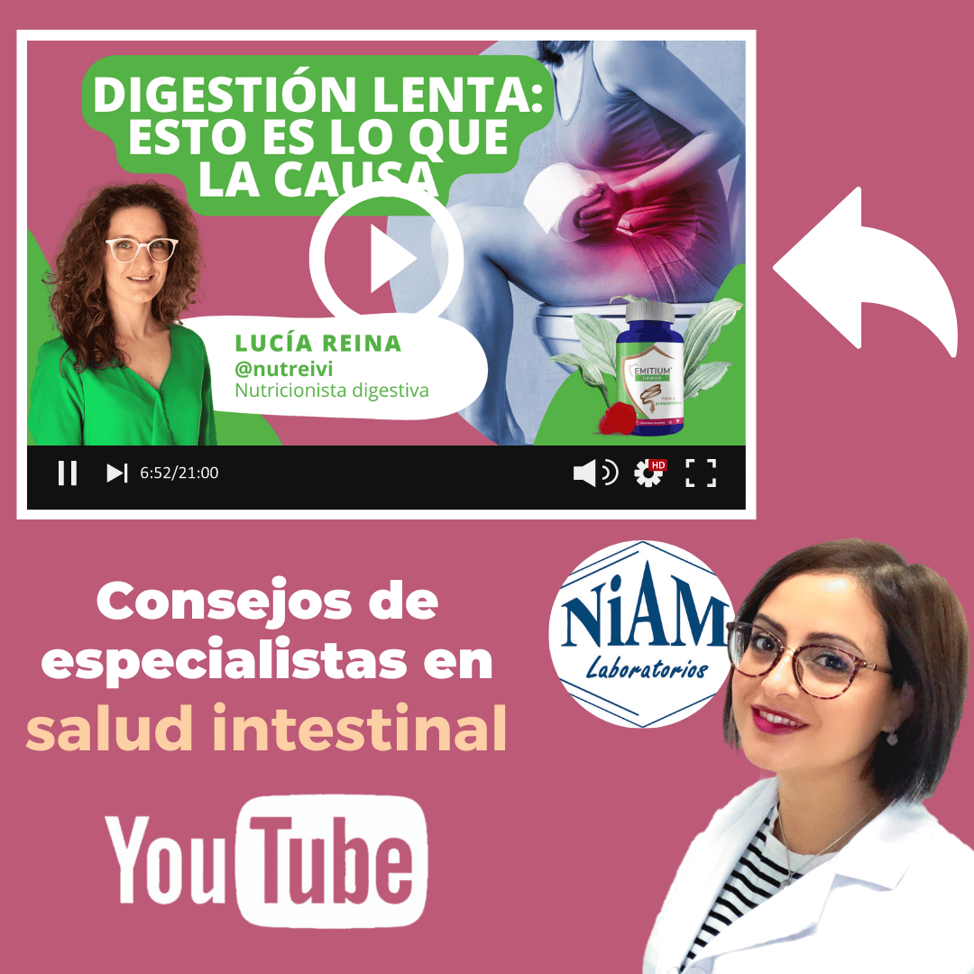 Canal de YouTube de Laboratorios NIAM con consejos sobre salud intestinal