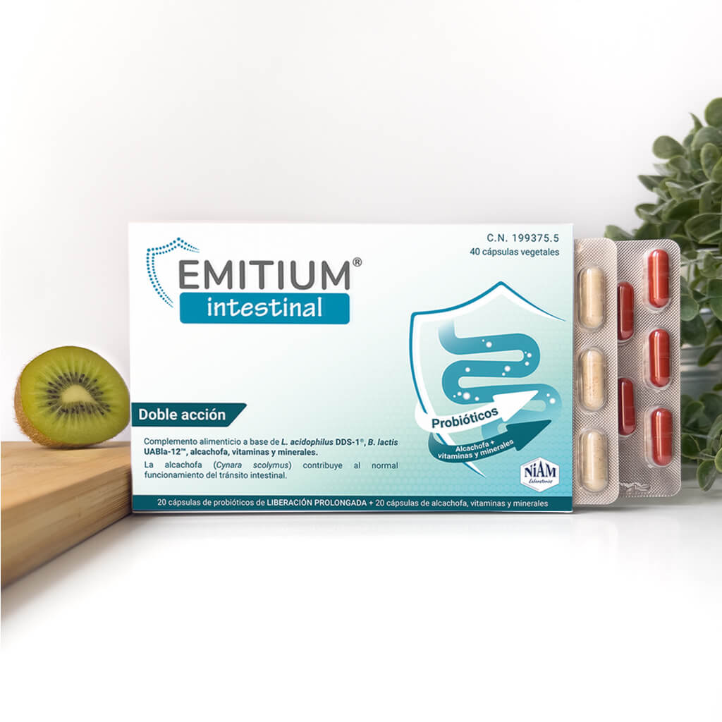 EMITIUM Intestinal, probióticos y nutrientes para la regulación intestinal