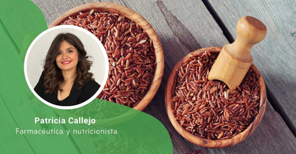Cabecera del artículo sobre el arroz rojo para el colesterol con foto de su autora Patricia Callejo