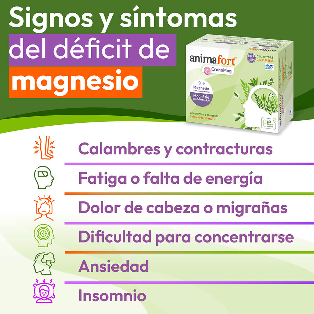 Signos del déficit de magnesio