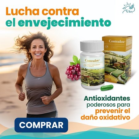 Banner del producto Contradox con antioxidantes contra el envejecimiento