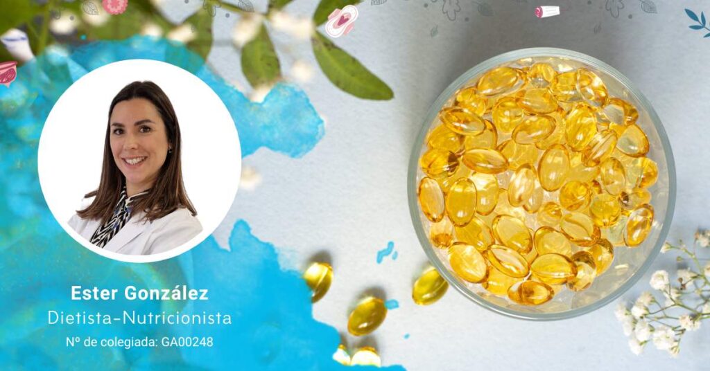 Cabecera del artículo que trata sobre los beneficios del omega-3 y el SOP con foto de su autora, Ester González