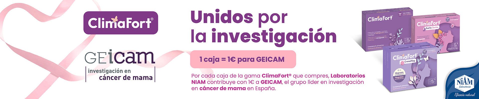 Climafort® y Geicam, unidos por la investigación en cáncer de mama