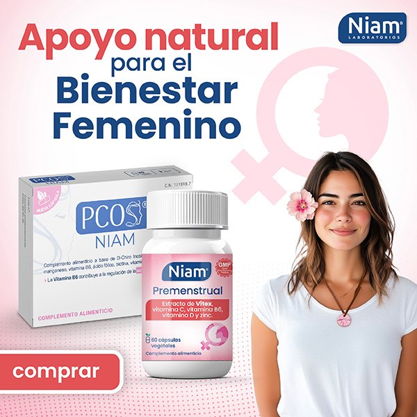 Banner NIAM Premenstrual y PCOS para el bienestar femenino