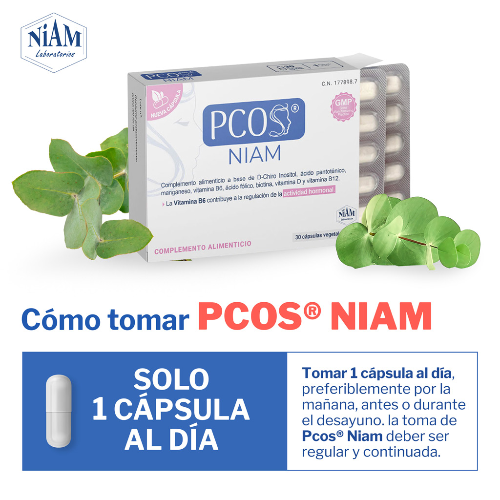 PCOS® Niam, solo 1 cápsula al día para la regulación hormonal