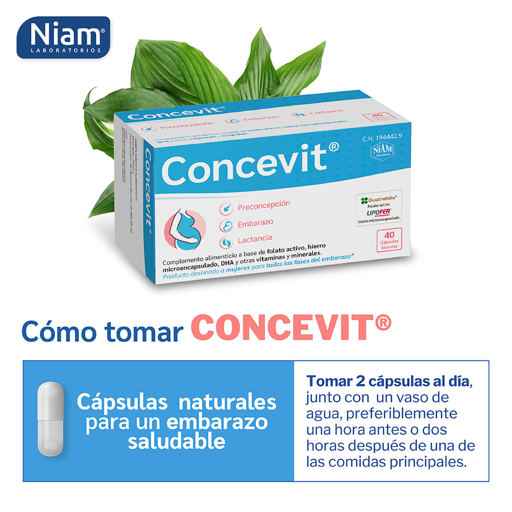 Concevit® cápsulas naturales para un embarazo saludable