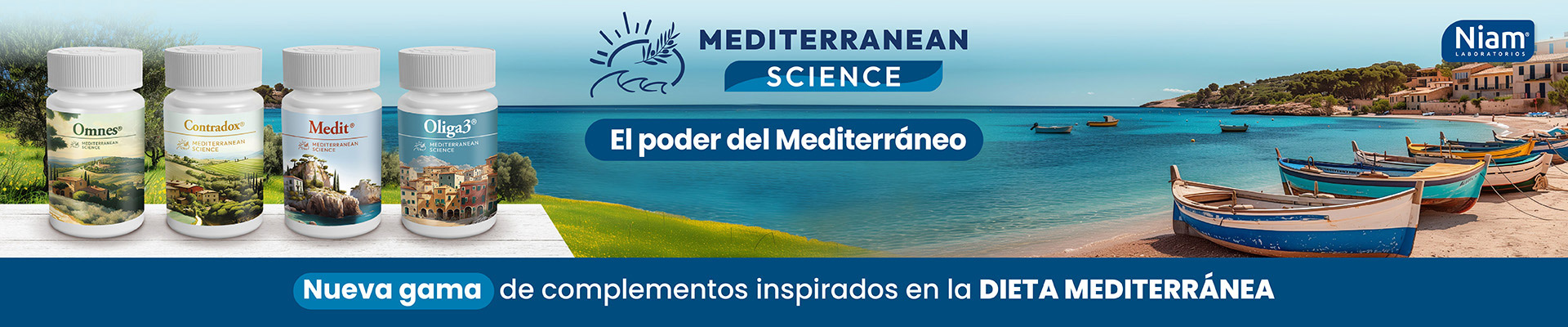 Mediterranean Science, gama de complementos alimenticios inspirados en la Dieta Mediterranea