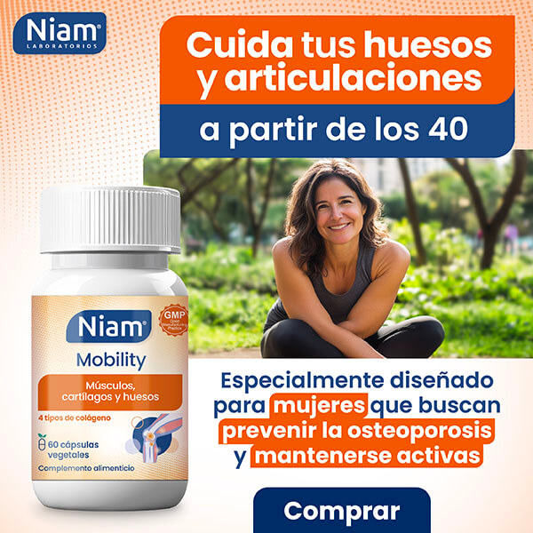 Banner Niam Mobility cuida tus huesos y articulaciones a partir de los 40