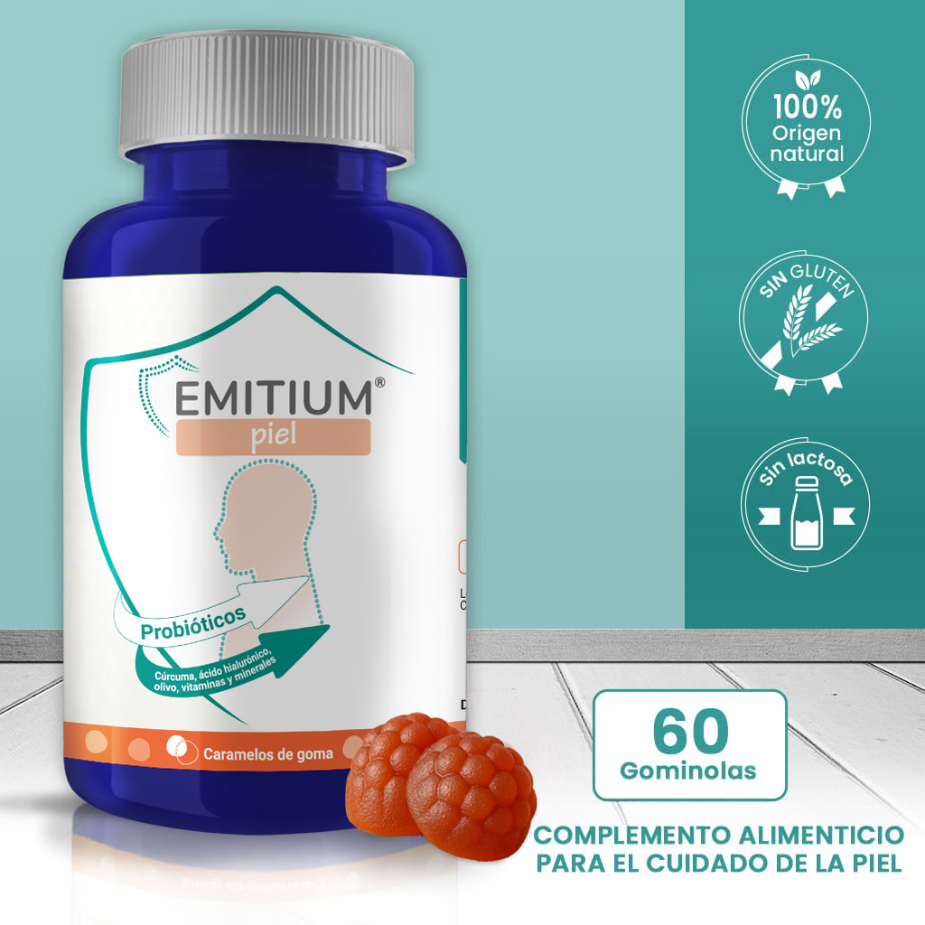 Suplemento con probióticos y nutrientes para una piel radiante