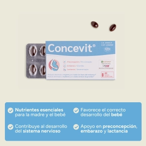 Concevit - con ácido fólico, hierro y vitaminas y minerales