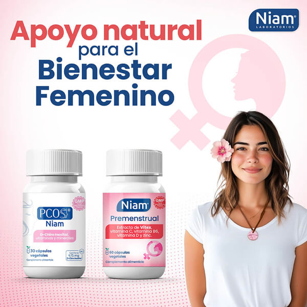 Banner NIAM Premenstrual y PCOS para el bienestar femenino