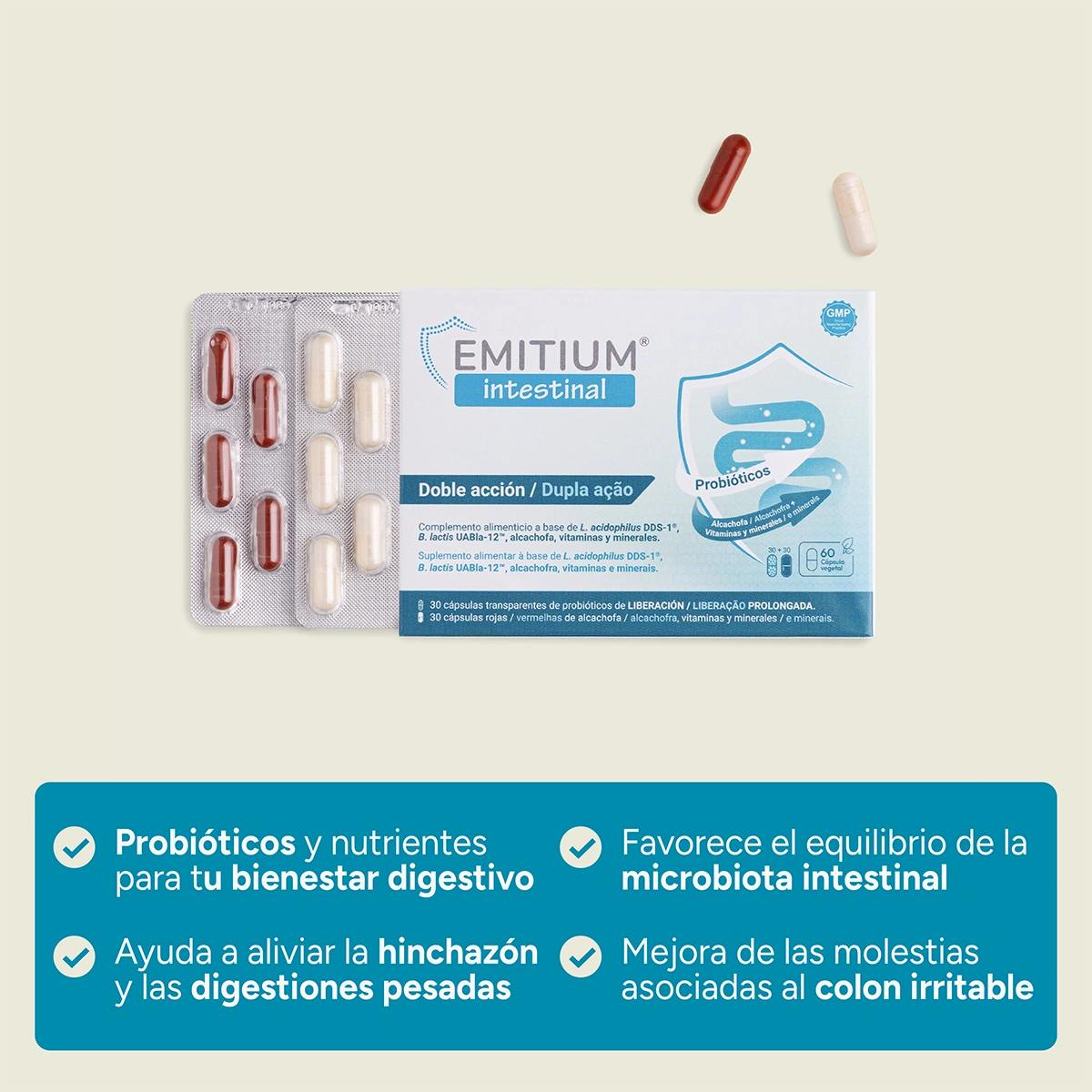 Emitium Intestinal - Probióticos y microbiota