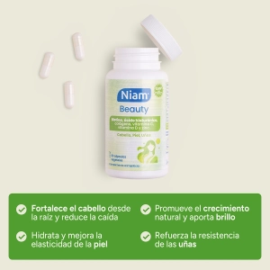 Niam Beauty, suplemento completo para el cuidado de cabello, piel y uñas