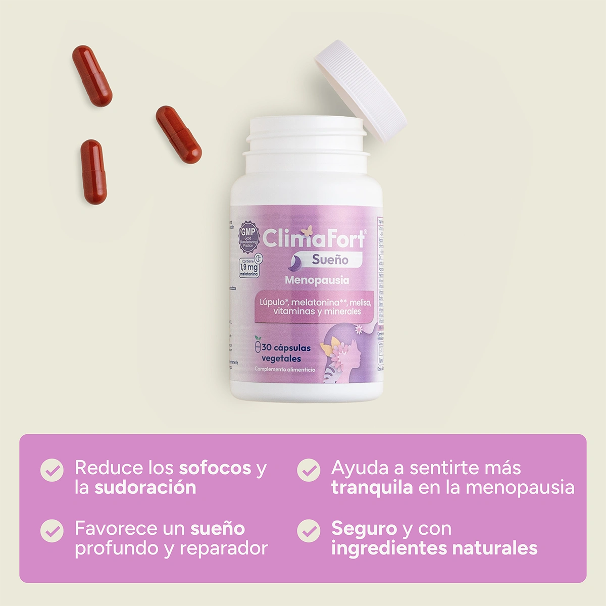 ClimaFort Sueño, complemento alimenticio para un descanso reparador en la menopausia