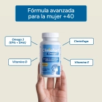 Suplemento para la mujer de +40 años con Omega3, cimicífuga y vitaminas