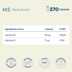 Vitamina D3+K2 - Ingredientes