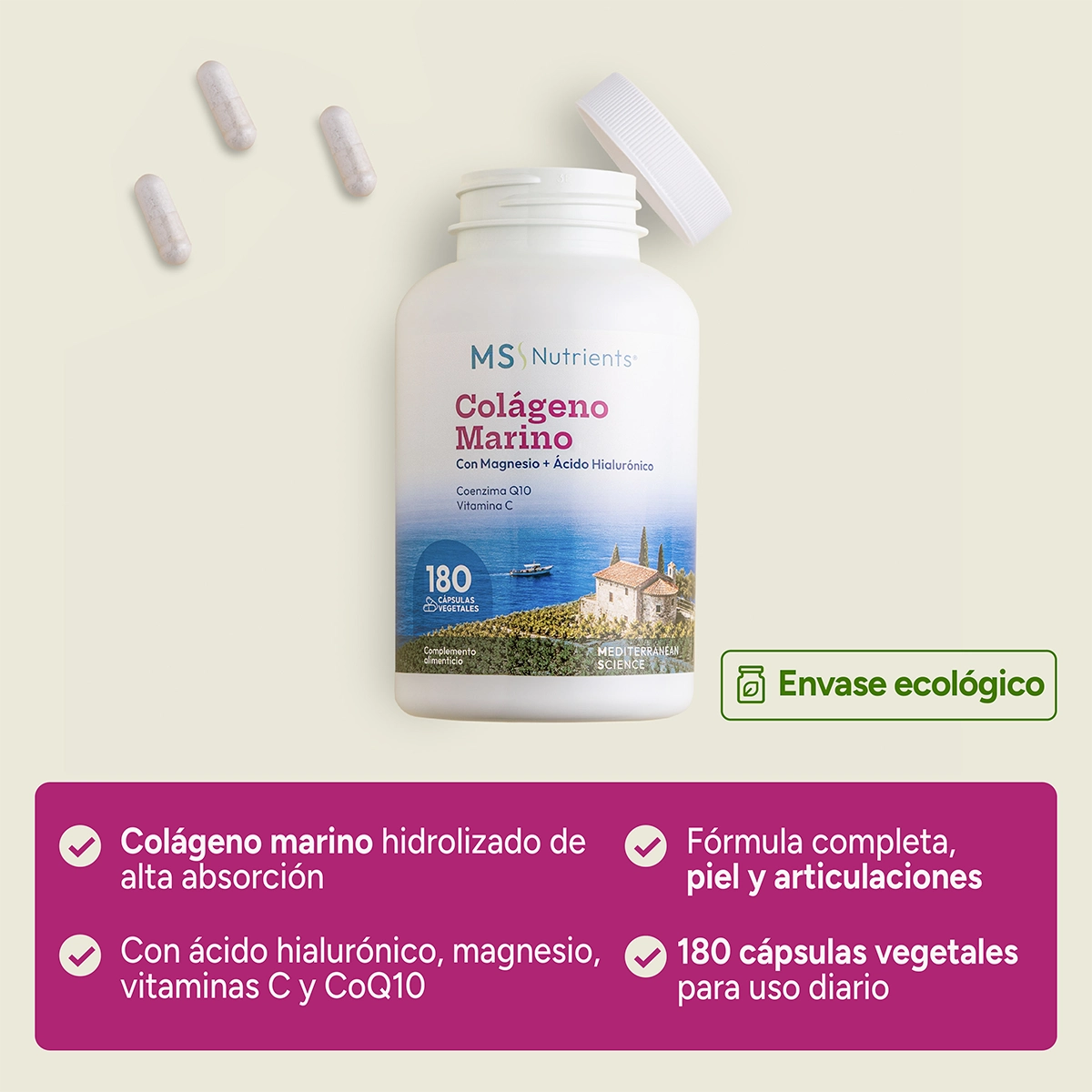 Suplemento de colágeno marino para piel y articulaciones